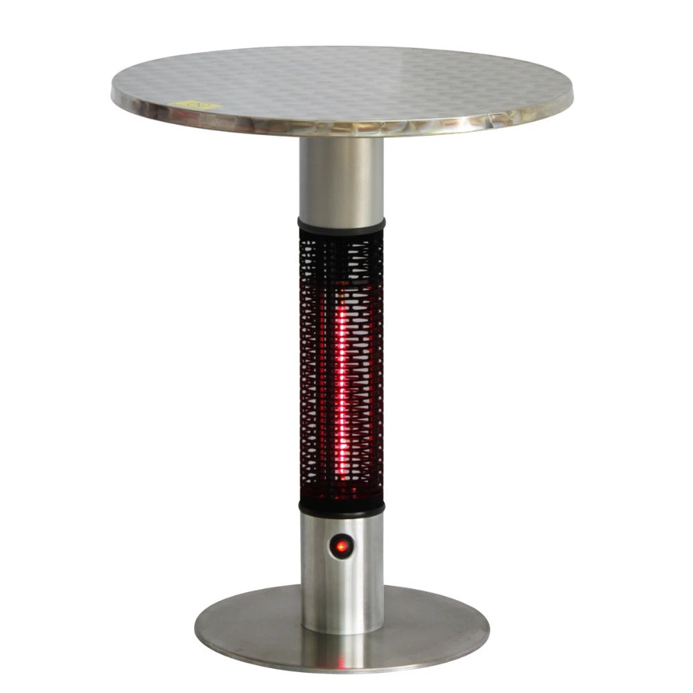Ener-G+ - Table de bistrot avec colonne chauffante électrique infrarouge d'extérieur
