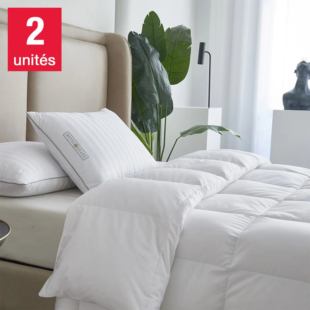Hotel Grand - Oreiller en duvet et plumes, paquet de 2