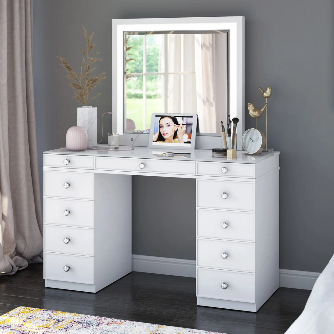 Tresanti - Table de maquillage avec miroir à DEL Alexandra II