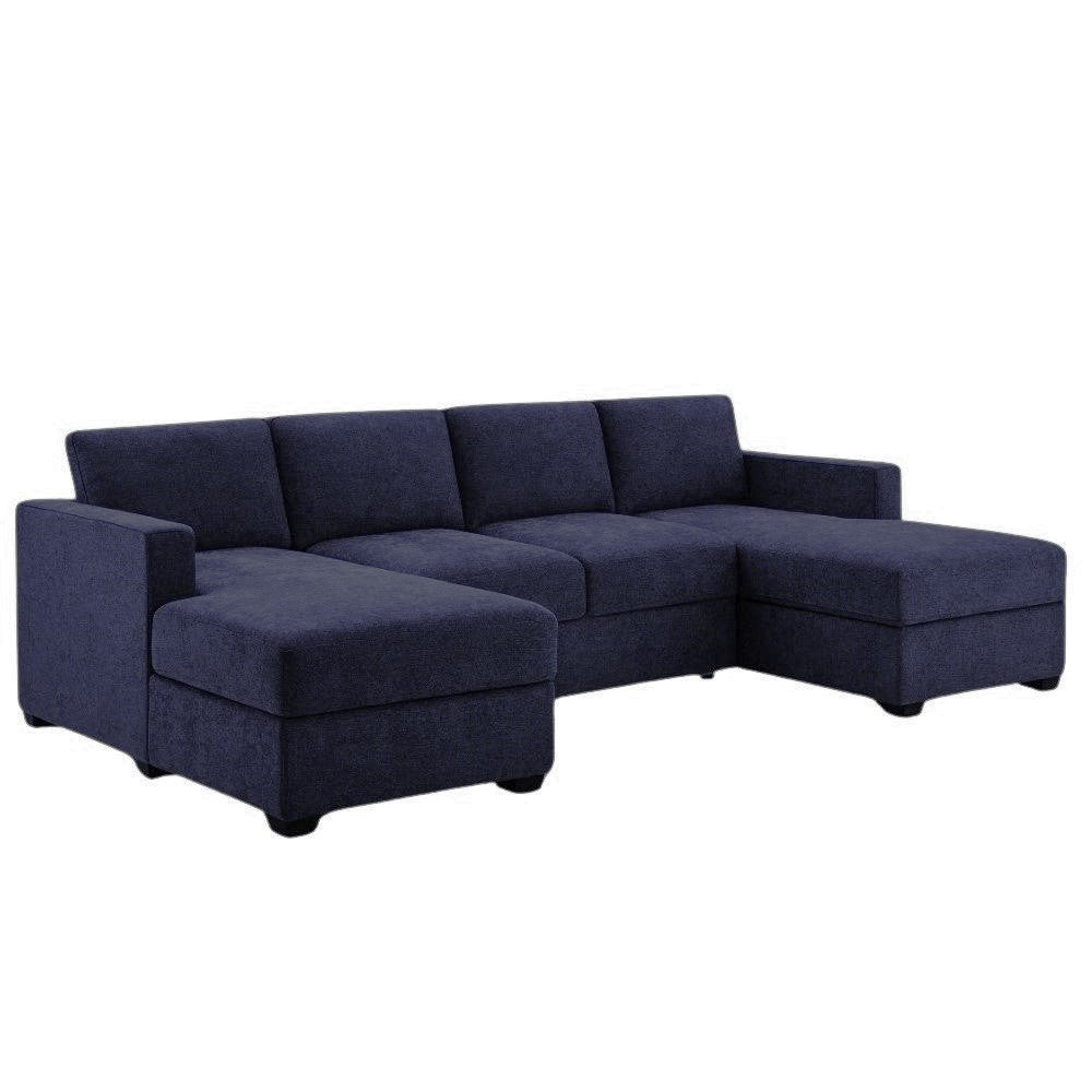 Thomasville - Sectionnel en tissu 3 pièces avec 2 chaises longues à rangement