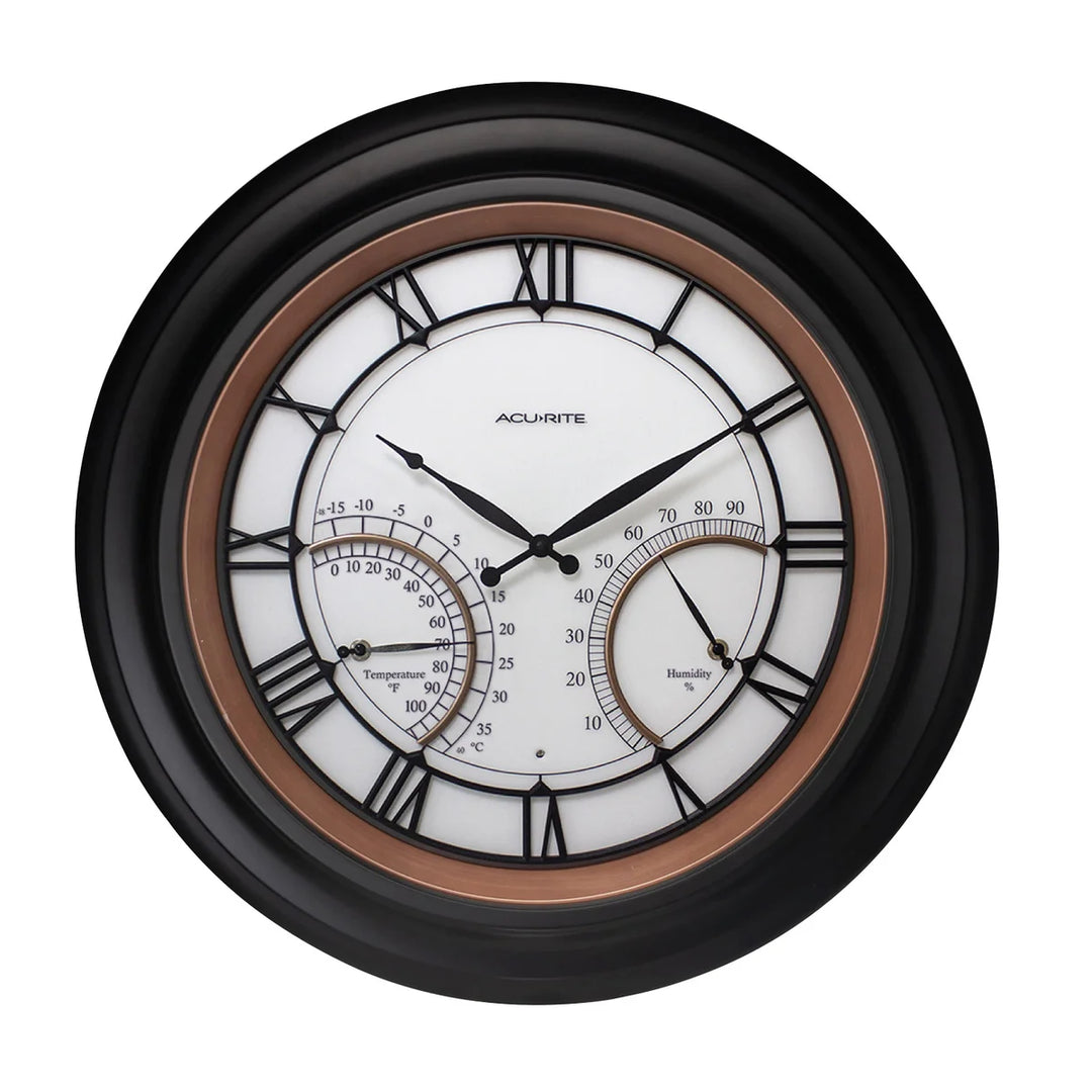 AcuRite - Horloge murale intérieur / extérieur de 60,9 cm (24 po) éclairée par DEL