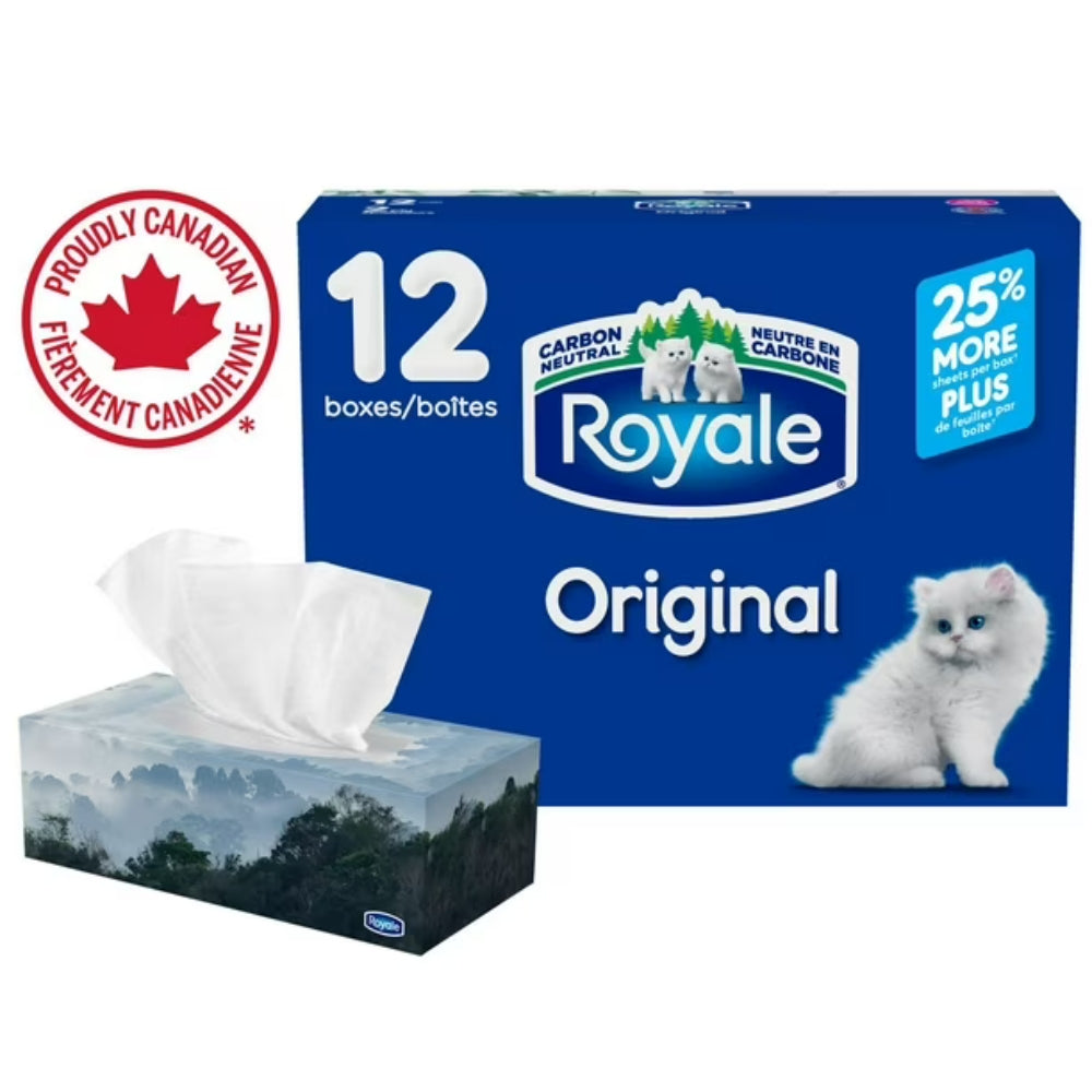 Royale - Mouchoirs en papier Royale Original, 12 boîtes