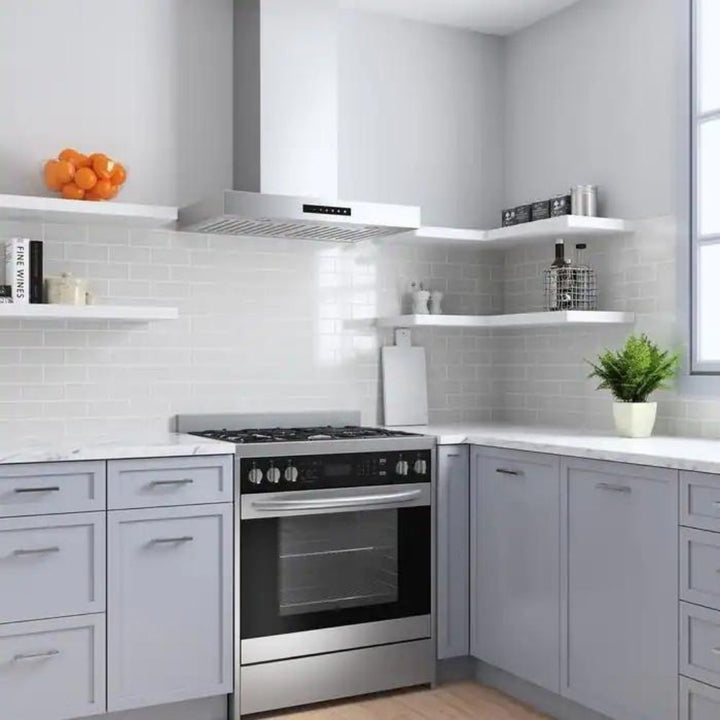 Ancona - Hotte de cuisinière rectangulaire à fixation murale de 30 po