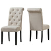 Brassex - Tinga Upholstered Dining Chairs, Pack of 2