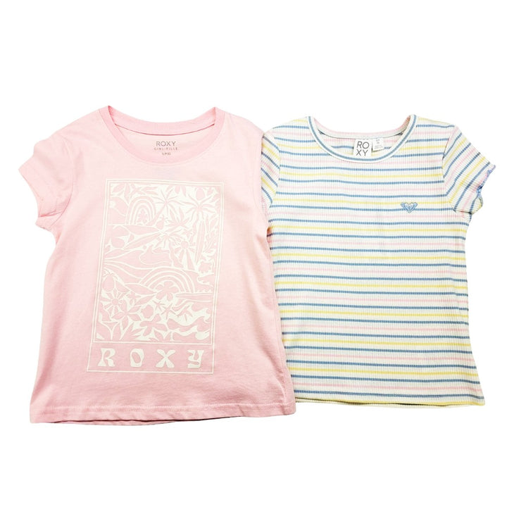Roxy - Chandail à manches courtes pour enfants, paquet de 2