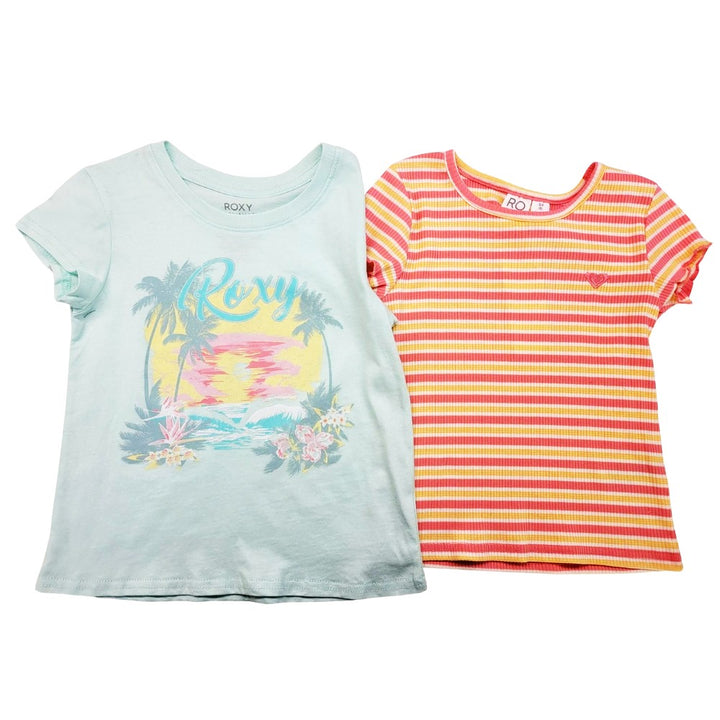 Roxy - Chandail à manches courtes pour enfants, paquet de 2