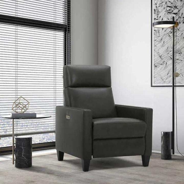 Gilman Creek Furniture - Leather Recliner with Power Recliner and Manual Headrest