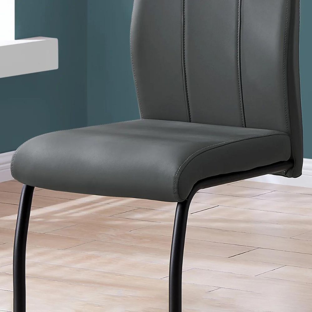 Geri Contemporary Chair with Black Frame - 2-Pack