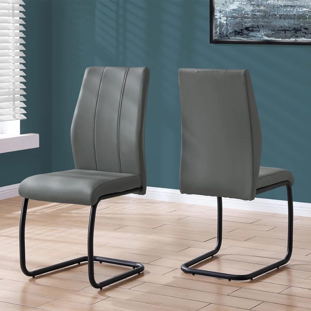 Geri Contemporary Chair with Black Frame - 2-Pack