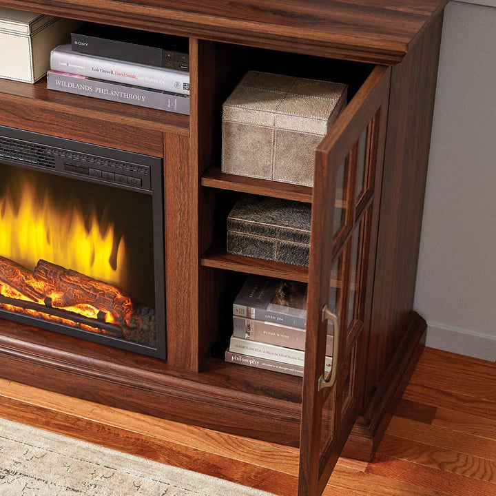 Muskoka - Laurentian 149.9 cm (59 in.) Multimedia Electric Fireplace, Burnished Walnut