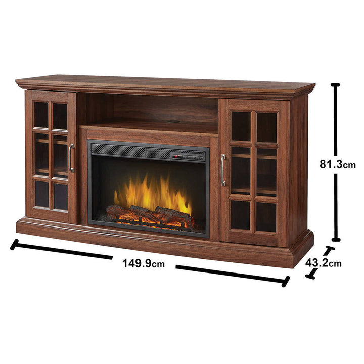 Muskoka - Laurentian 149.9 cm (59 in.) Multimedia Electric Fireplace, Burnished Walnut