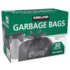 Kirkland Signature - Smart Tie Garbage Bags, 30 gallons, pack of 100