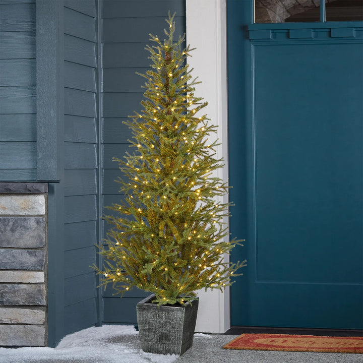 Arbre de Noël artificiel illuminé en pot
