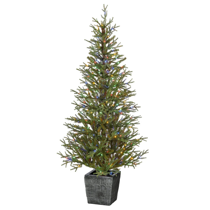 Arbre de Noël artificiel illuminé en pot