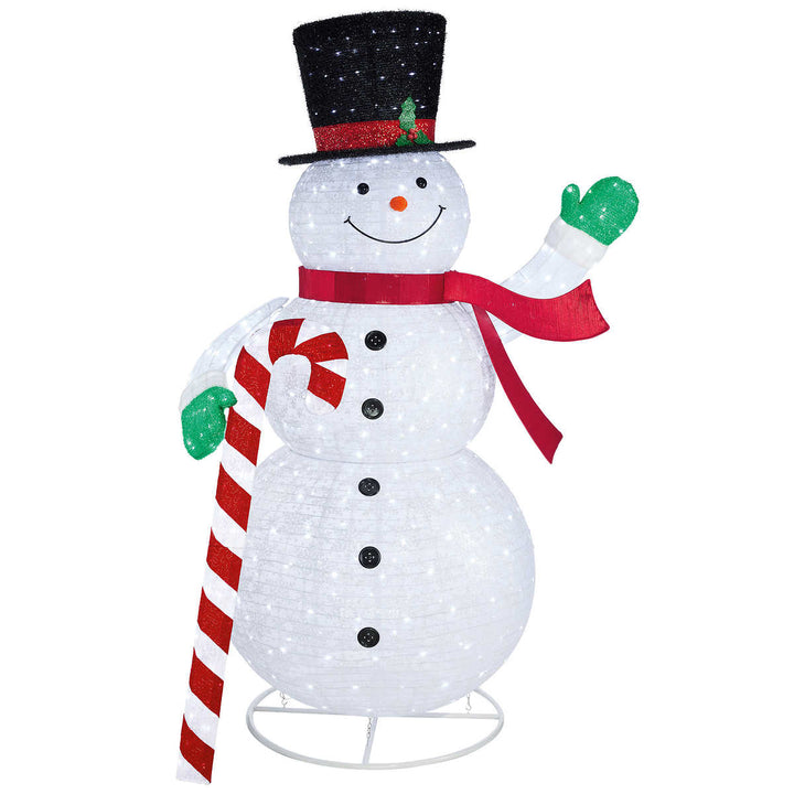 Bonhomme de neige scintillant à DEL escamotable de 2,74 m (9 pi)