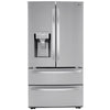 LG - Réfrigérateur 4 portes résistant aux taches de 36 po et 28 pi³