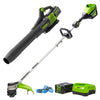 Greenworks - Ensemble débroussailleuse et souffleur sans fil Pro 80 V