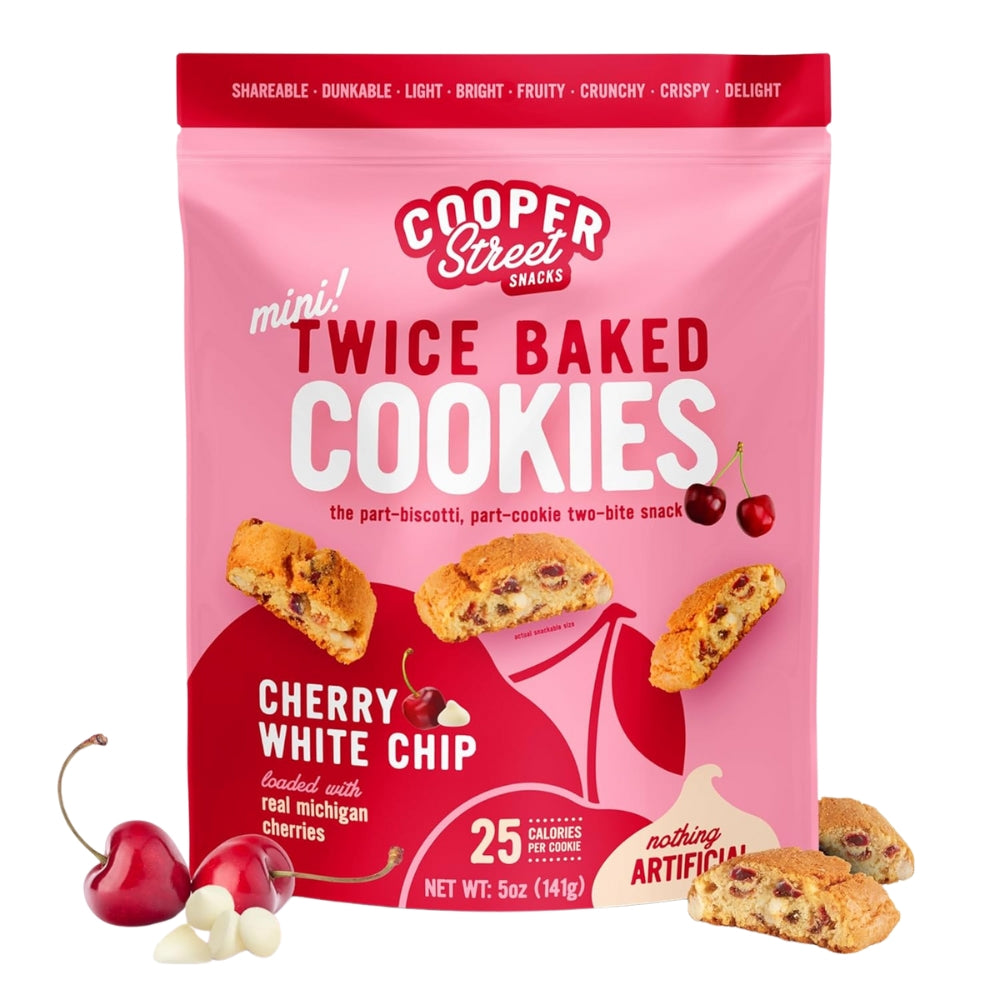 Cooper Street - Mini biscuits Snacks aux pépites de chocolat blanc et aux cerises, 567 g