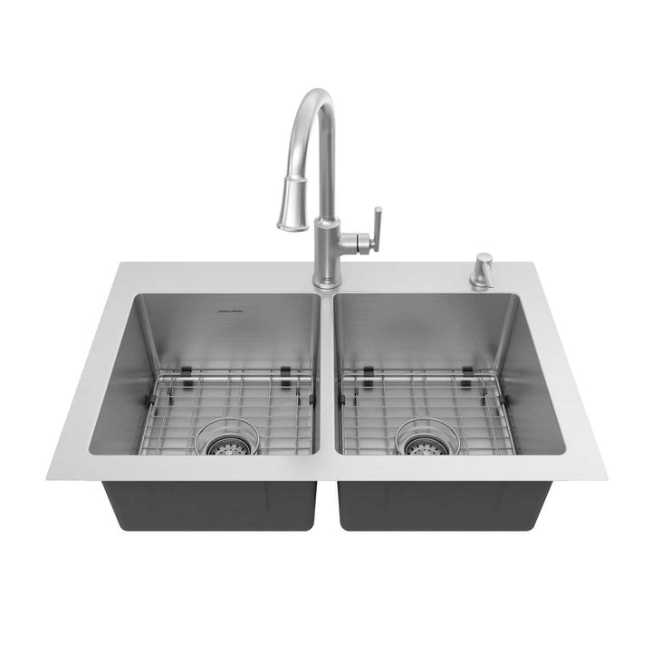 American Standard - Évier de cuisine de 32 po avec robinet amovible
