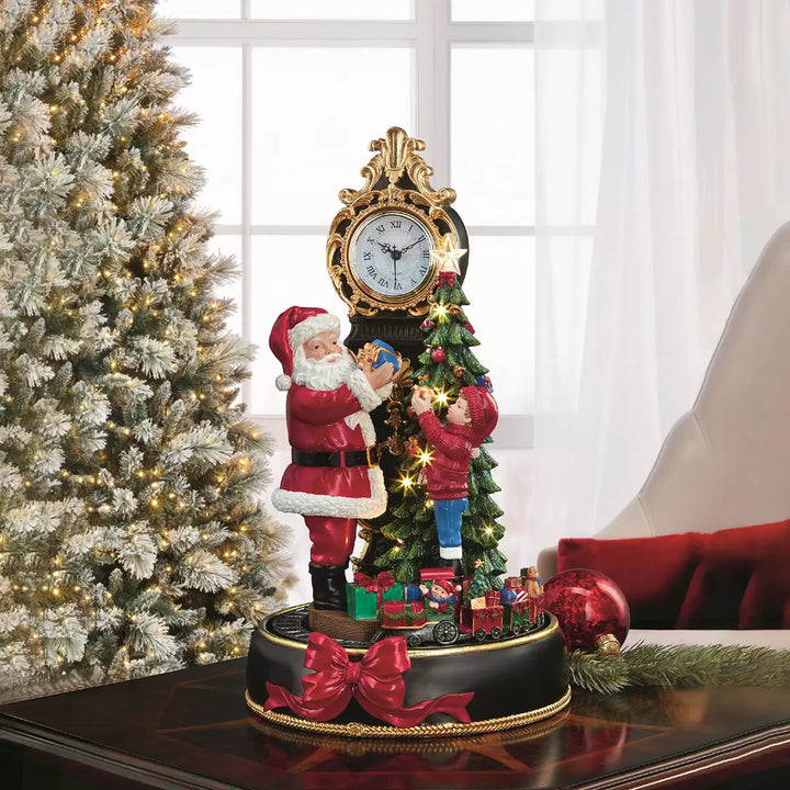 Horloge de scène hivernale avec musique