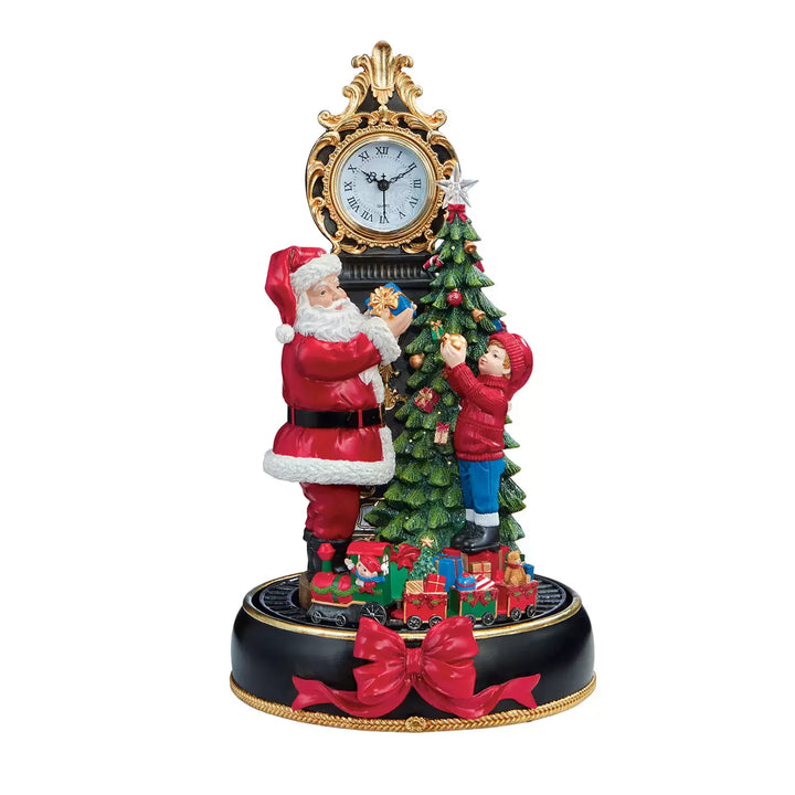 Horloge de scène hivernale avec musique