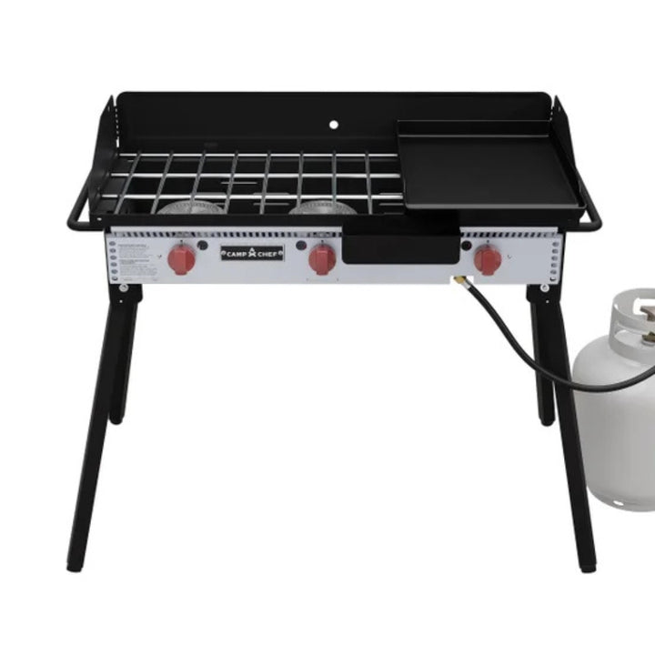 Camp Chef - 3-burner stove with Tundra grill