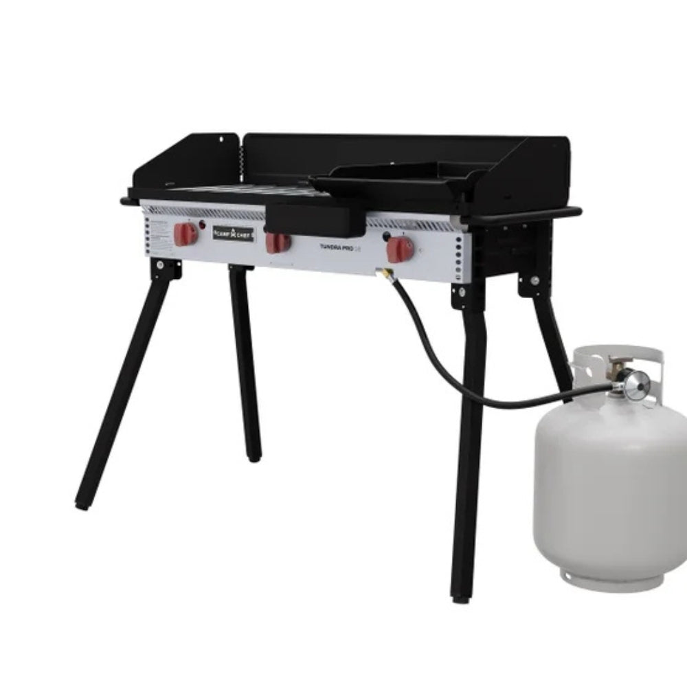Camp Chef - 3-burner stove with Tundra grill