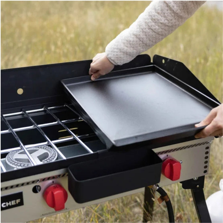 Camp Chef - 3-burner stove with Tundra grill