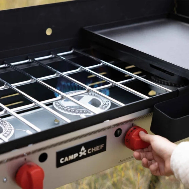 Camp Chef - 3-burner stove with Tundra grill