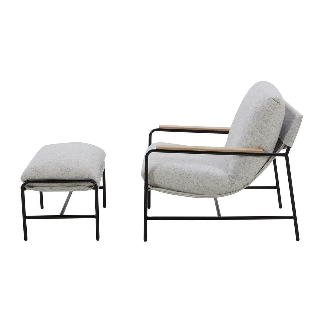 Aiden & Ivy Fabric Chair with Ottoman