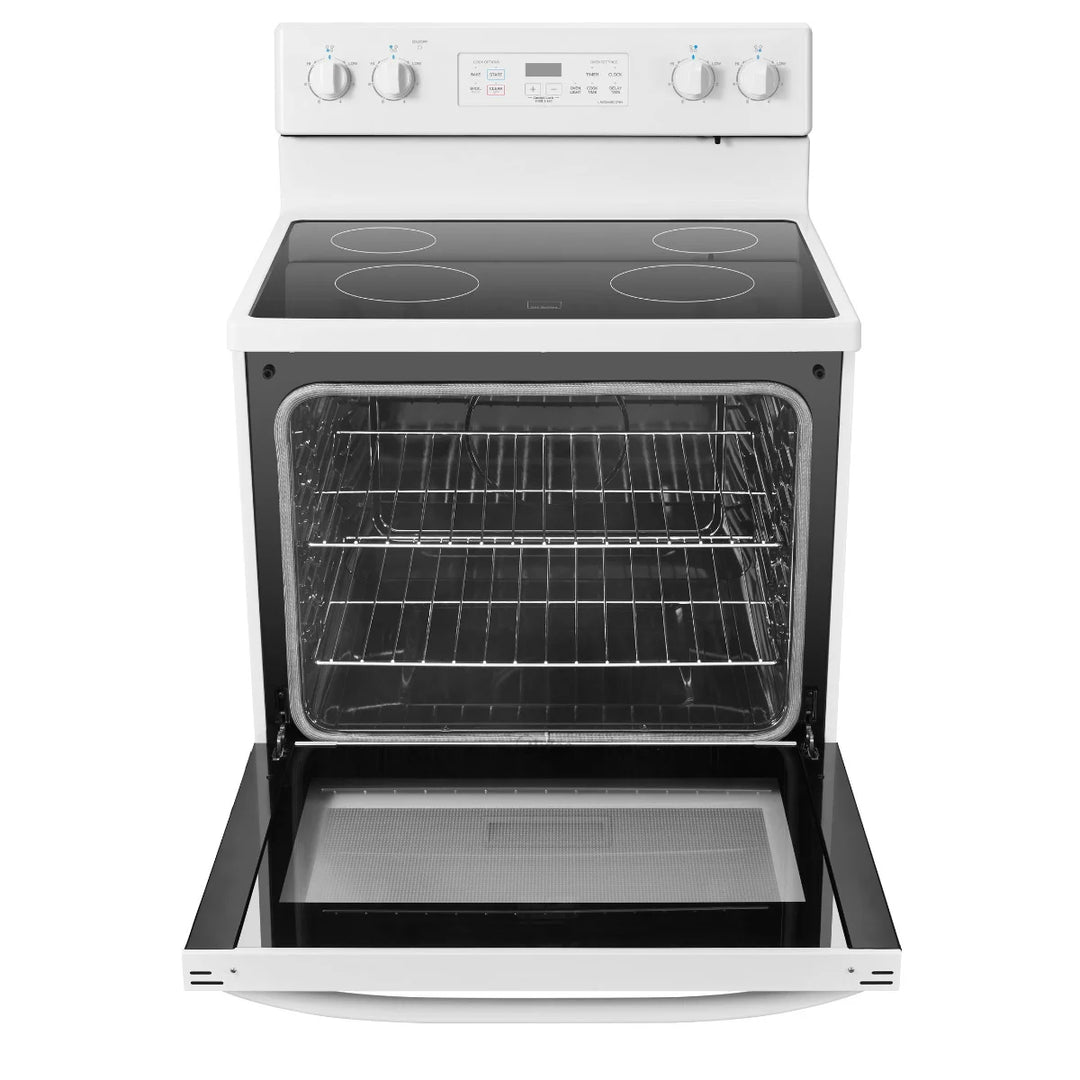 Midea - Cuisinière autoportante à surface de cuisson lisse de 30 po et 5,1 pi³