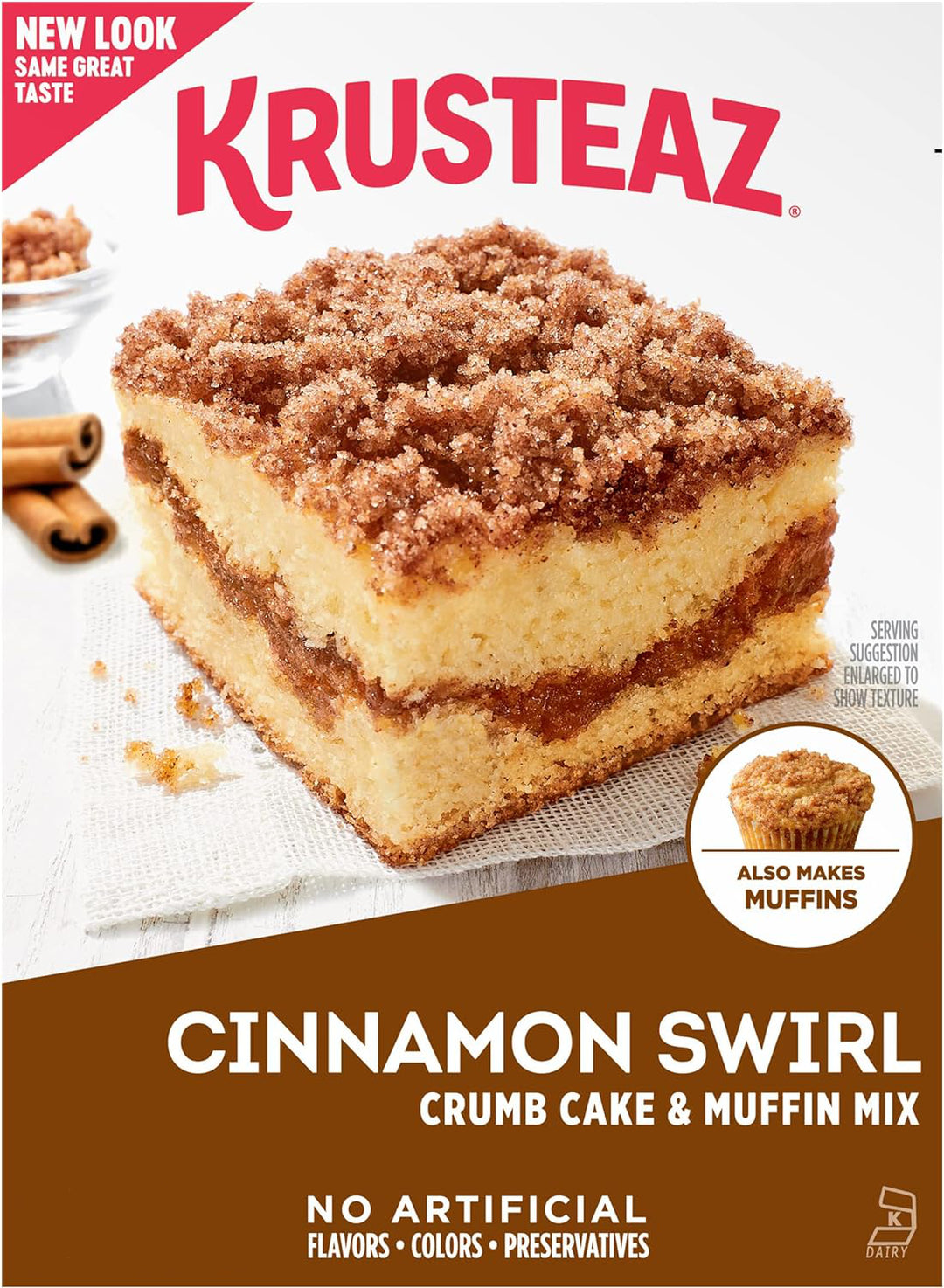 Krusteez Cinnamon Swirl Crumb Cake and Muffin Mix