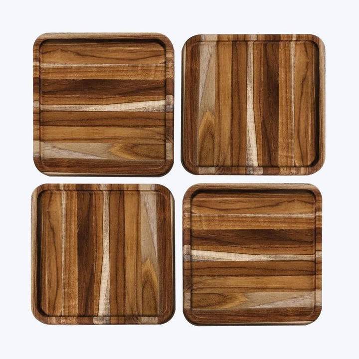 Teakhaus - Plateau de Service en bois, 5 pièces