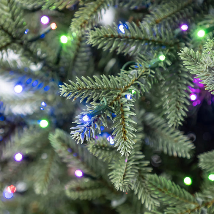 Pre-Lit Artificial Slim Christmas Tree - 1200 Radiant Micro LED Lights