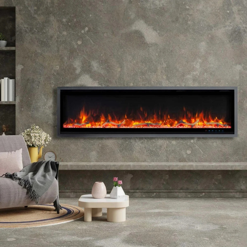 Paramount - Kennedy II 60-inch Wall-Mounted Electric Fireplace