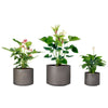 CMS - Indoor and Outdoor Ceramic Round Planters, Set of 3