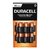 Duracell - Piles CopperTop D, paquet de 14