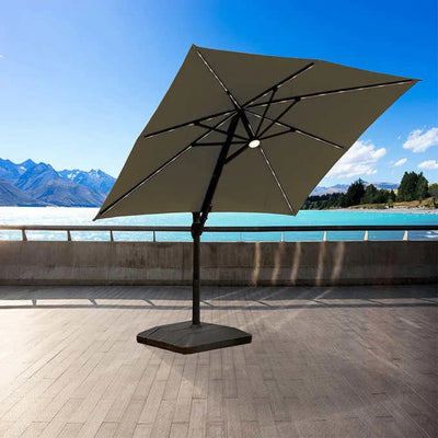 Seasons Sentry - Parasol déporté carré à DEL de 3 m (10 po)