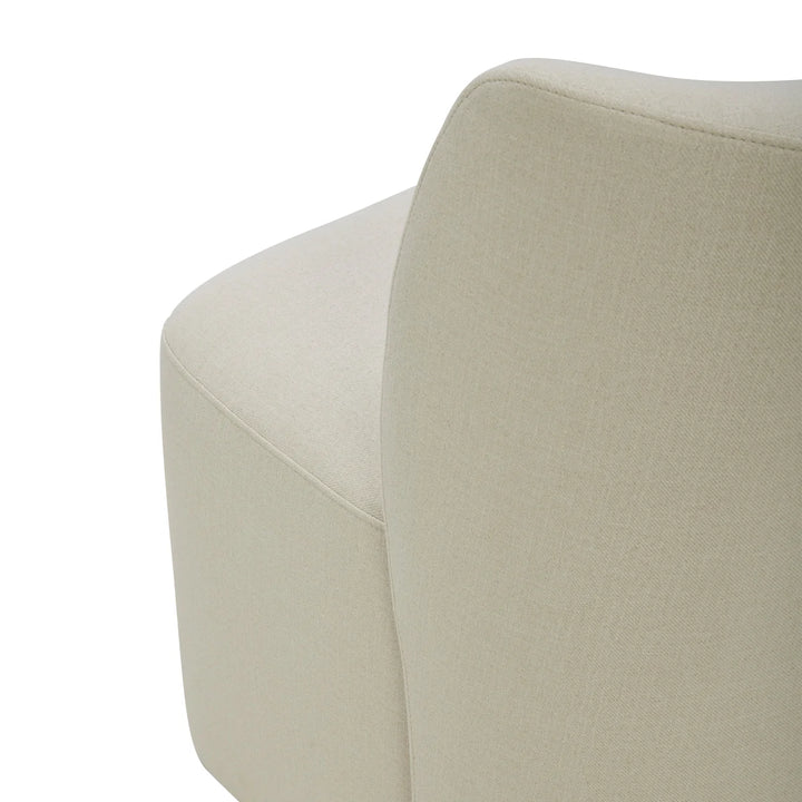 Aiden & Ivy Blair - Chaise en tissu sans accoudoir avec roulettes
