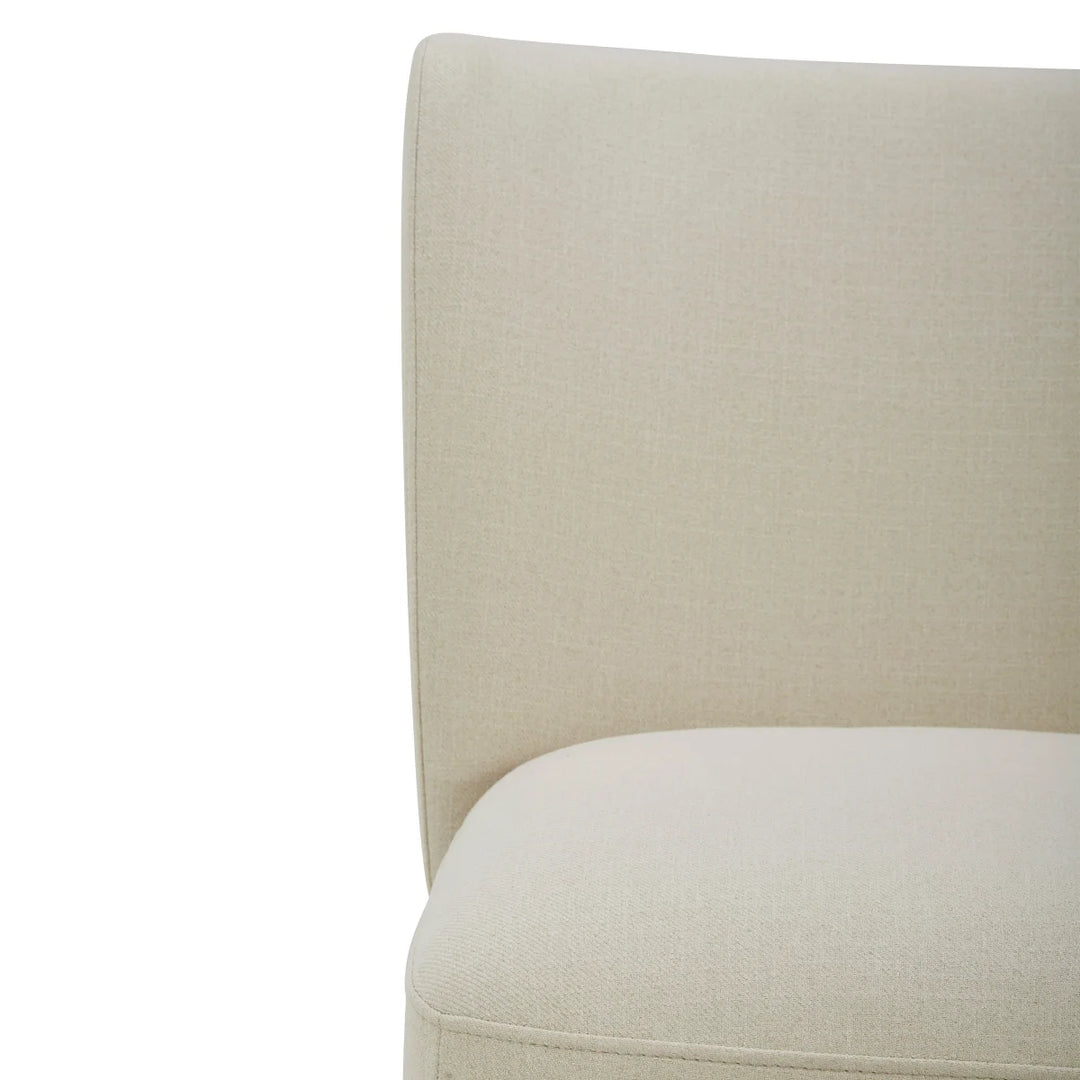 Aiden & Ivy Blair - Chaise en tissu sans accoudoir avec roulettes