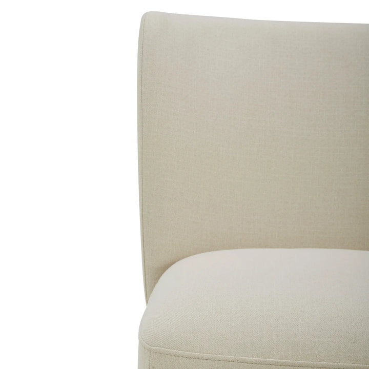 Aiden & Ivy Blair - Chaise en tissu sans accoudoir avec roulettes