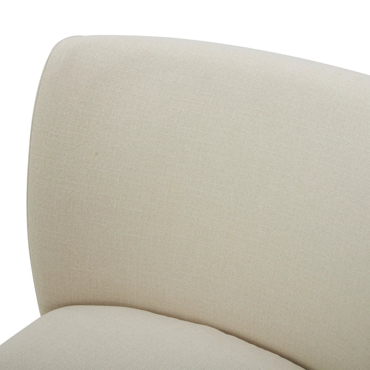 Aiden & Ivy Blair - Chaise en tissu sans accoudoir avec roulettes