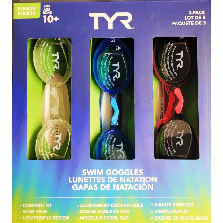 Tyr - Swimming goggles, pack of 3