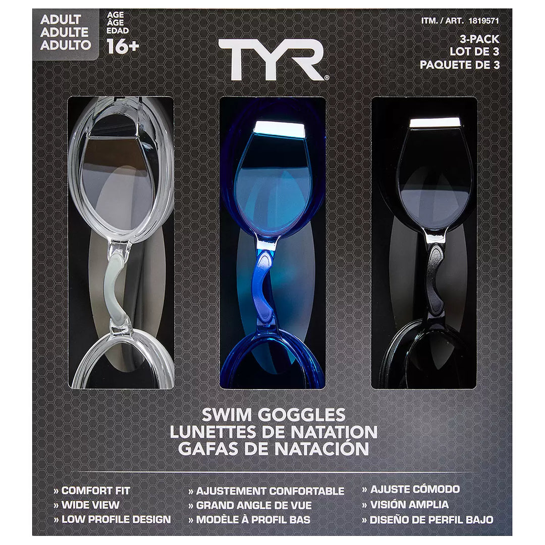 TYR Kids' Swimple Goggles - 3-Pack