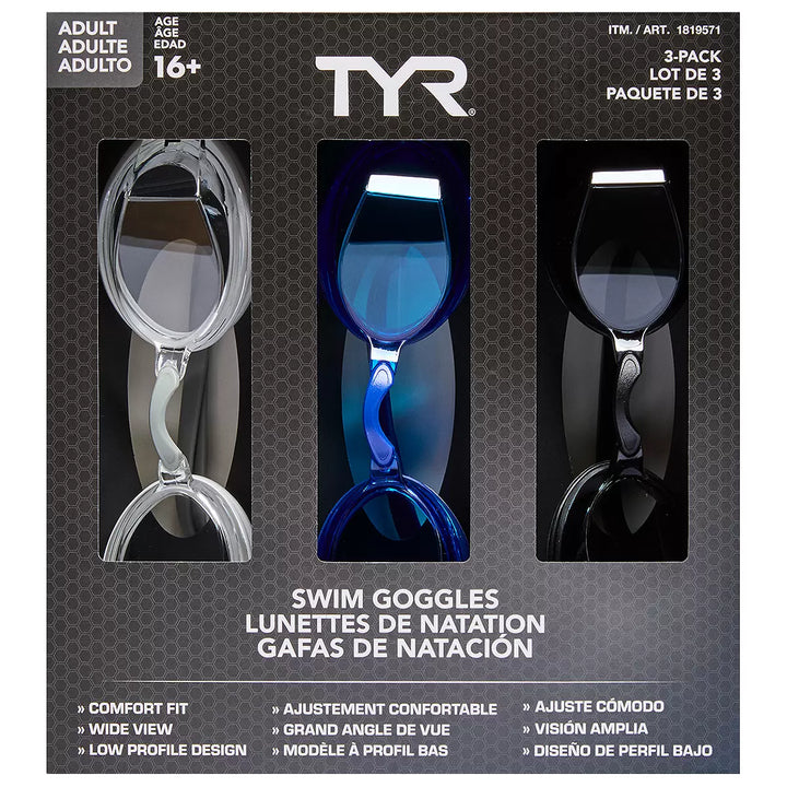 TYR Kids' Swimple Goggles - 3-Pack