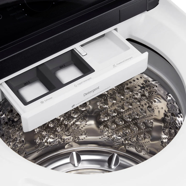 LG - White Top Load Washer 6.3 cu ft Easyload