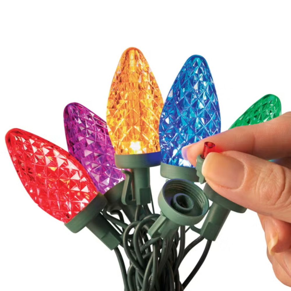 Sylvania - Set of 2 C9 LED Christmas light strings with 50 lights each