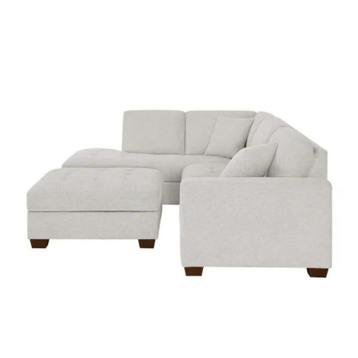 Thomasville Miles - 3-Piece Fabric Sectional with Storage Ottoman