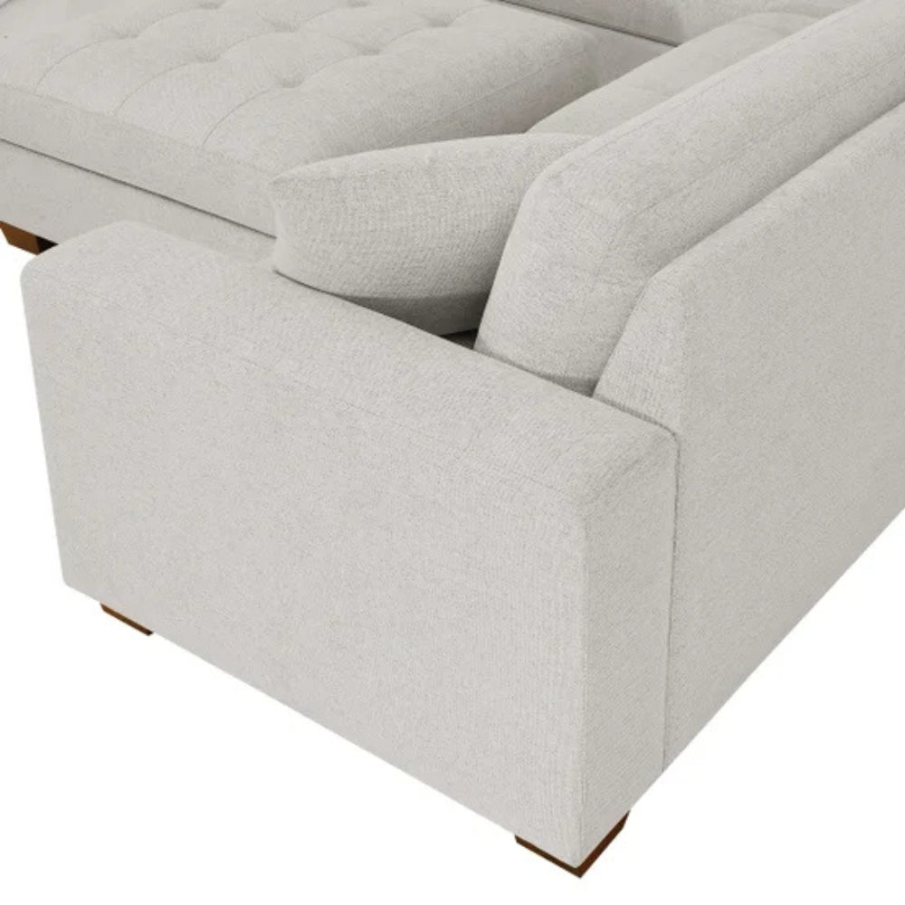 Thomasville Miles - 3-Piece Fabric Sectional with Storage Ottoman