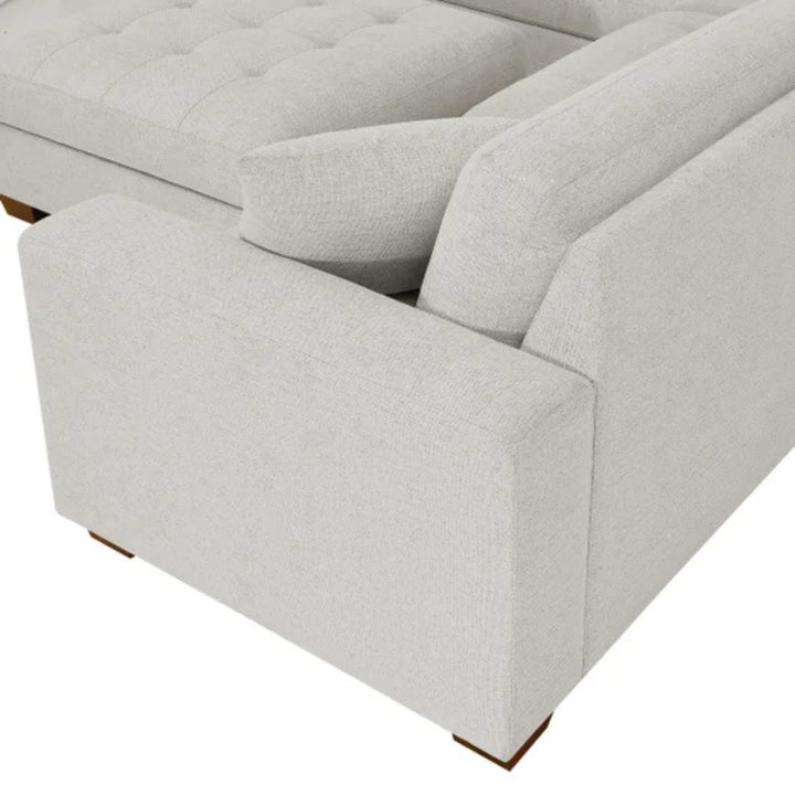 Thomasville Miles - 3-Piece Fabric Sectional with Storage Ottoman